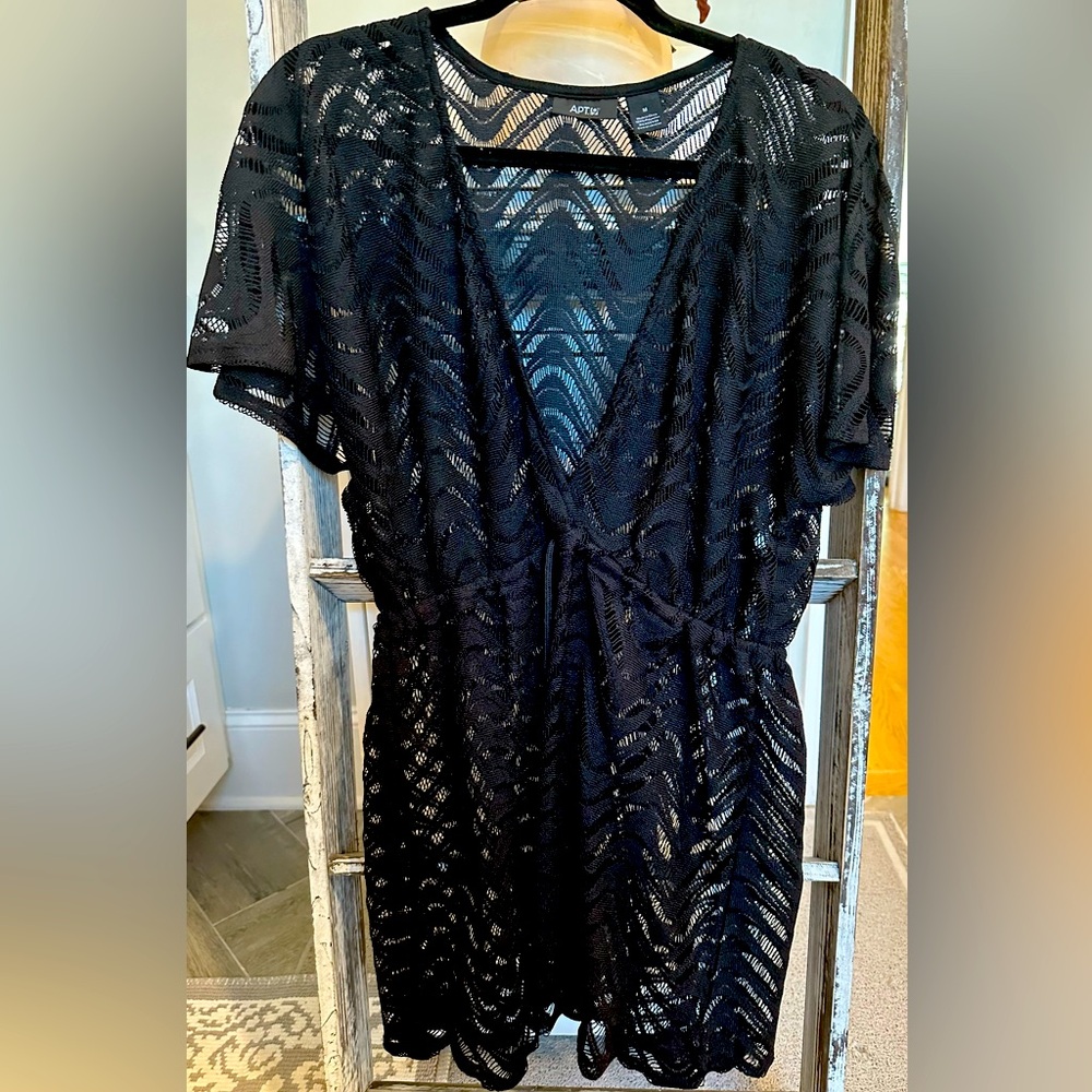 Medium black swim Coverup
